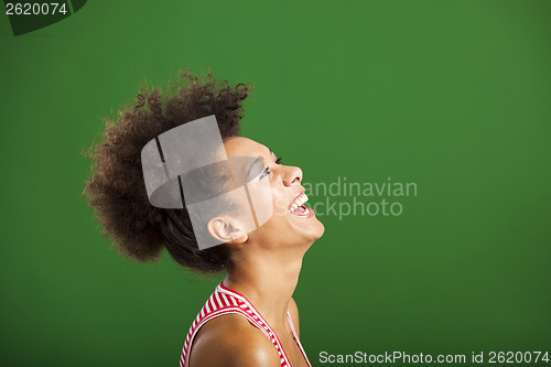 Image of African woman laughing