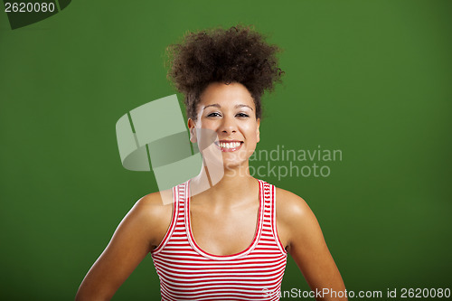 Image of African woman laughing