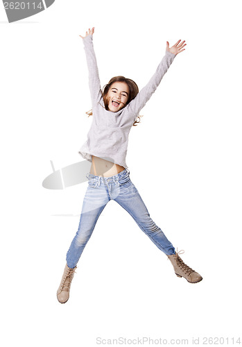 Image of Little girl jumping