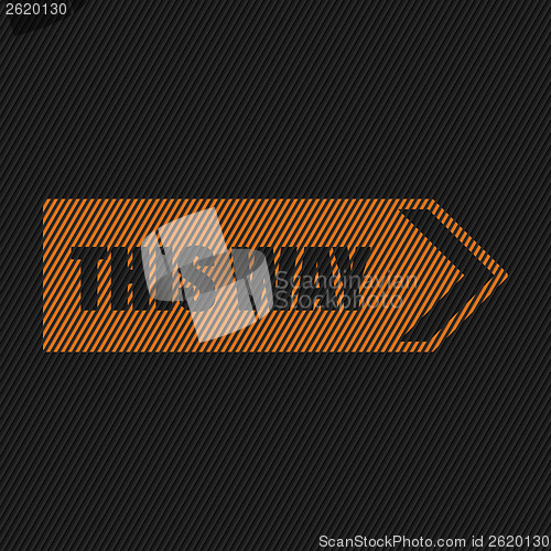 Image of This way sign on black background