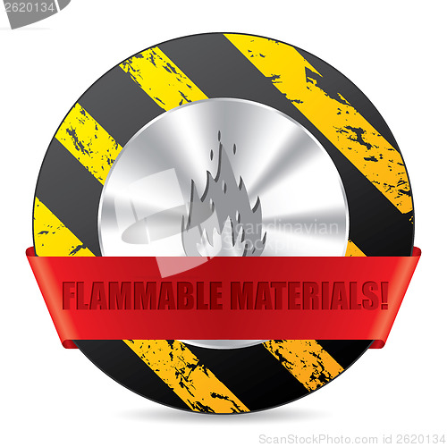 Image of Flammabile material warning sign