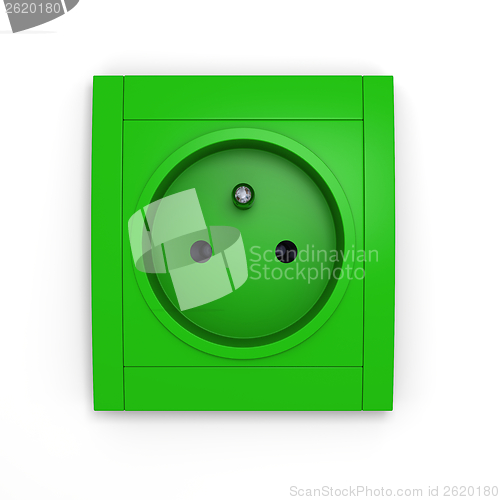Image of Green power socket