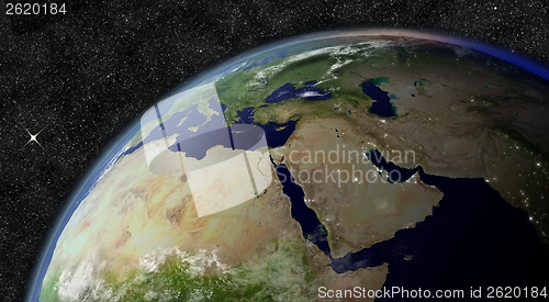 Image of Middle East from space
