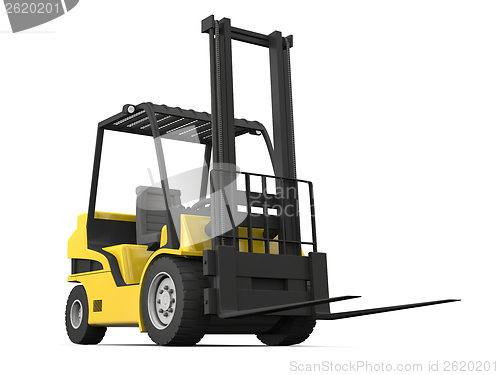 Image of Yellow forklift