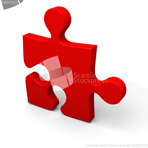Image of Red puzzle piece