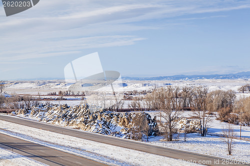 Image of Colorado freeway at winter