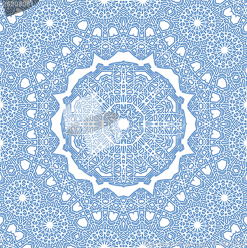 Image of Abstract blue pattern on white