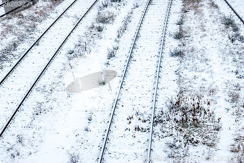 Image of Snowy railroad