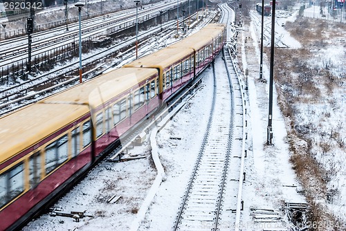 Image of Snowy railroad
