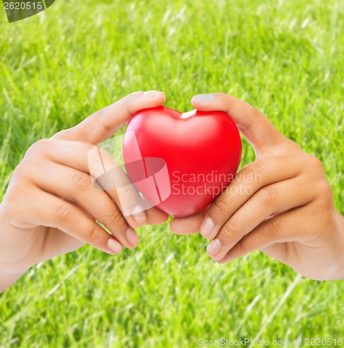Image of woman hands with heart