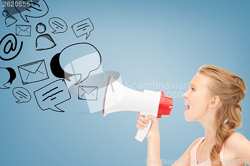 Image of girl with megaphone