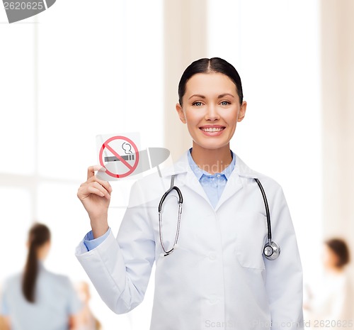 Image of smiling female doctor with stethoscope