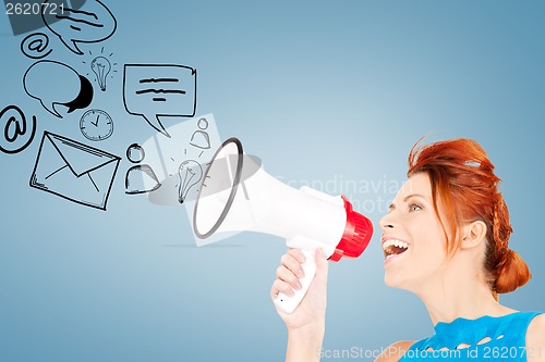 Image of woman with megaphone