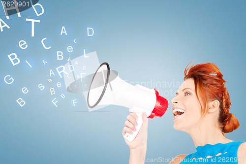 Image of woman with megaphone