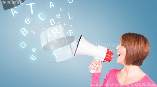 Image of woman with megaphone