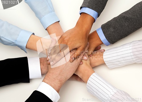 Image of group of businesspeople celebrating victory