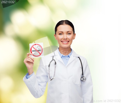 Image of smiling female doctor with stethoscope