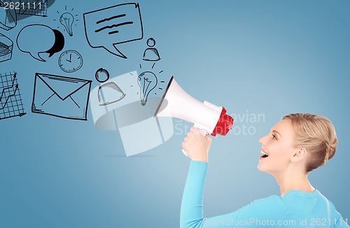 Image of woman with megaphone