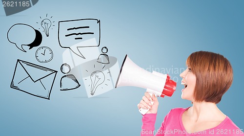 Image of woman with megaphone