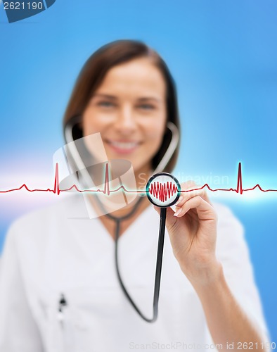 Image of female doctor with stethoscope