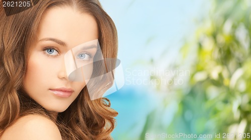 Image of beautiful woman with long hair