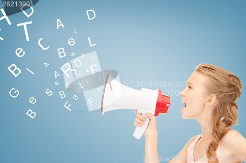 Image of girl with megaphone