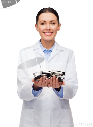 Image of smiling female doctor without stethoscope