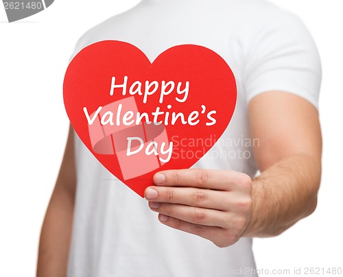 Image of heart with happy valentines day message