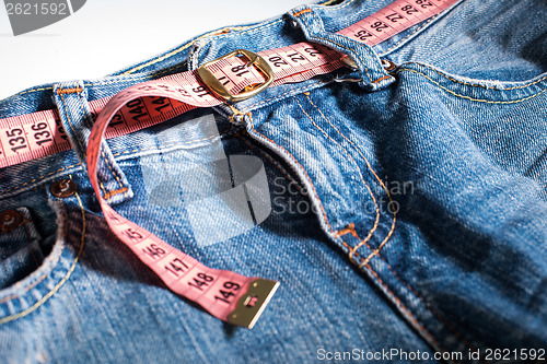 Image of Jeans and centimeter