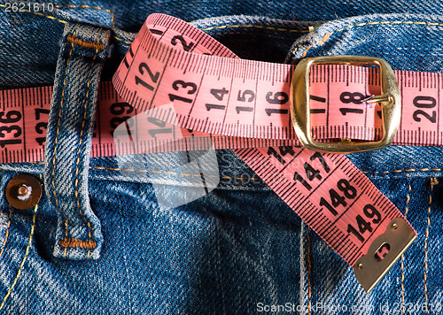 Image of Jeans and centimeter