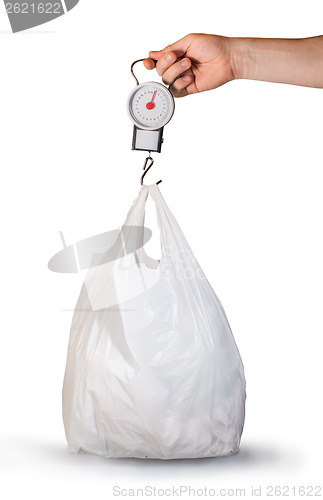 Image of Weigh scales and bag