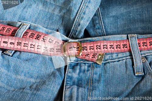 Image of Jeans and centimeter