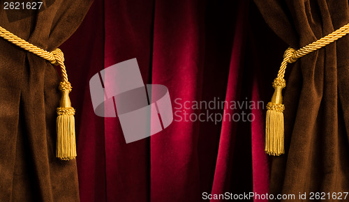 Image of Red theatre curtains