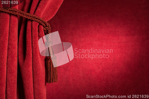 Image of Red theatre curtain