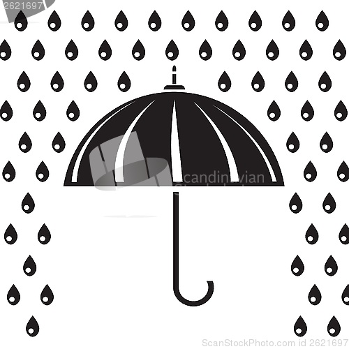 Image of silhouette of umbrella