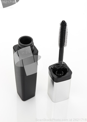 Image of Black mascara on white background