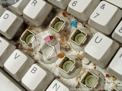 Image of Old dirty keyboard