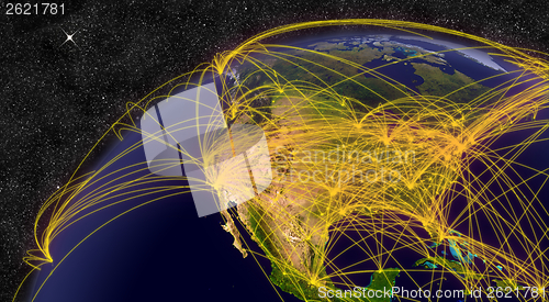 Image of Air travel in North America