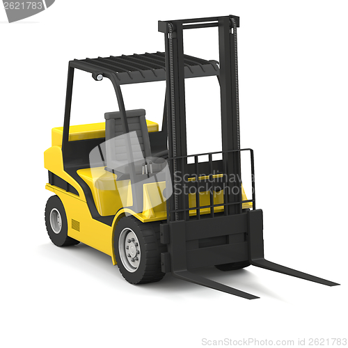 Image of Modern yellow forklift