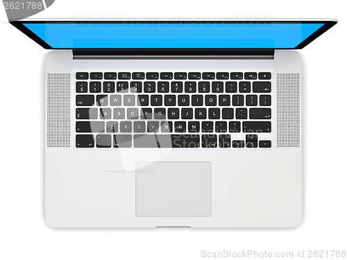 Image of Laptop with white screen