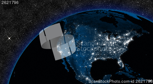 Image of Night in North America