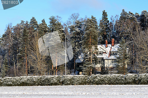 Image of JARVENPAA, FINLAND, JANUARY 22, 2014: Ainola, the home great Fin