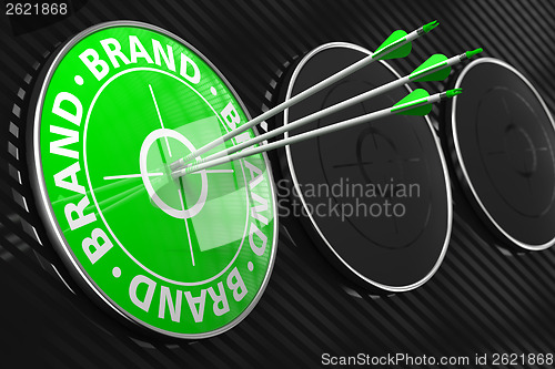 Image of Brand on Green Target.