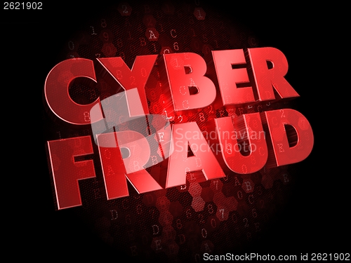 Image of Cyber Fraud on Digital Background.