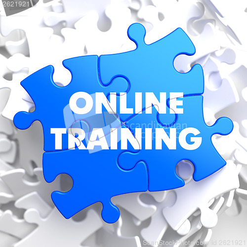 Image of Online Training on Blue Puzzle.