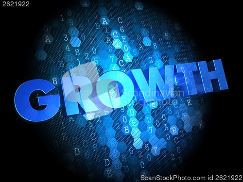 Image of Growth on Digital Background.