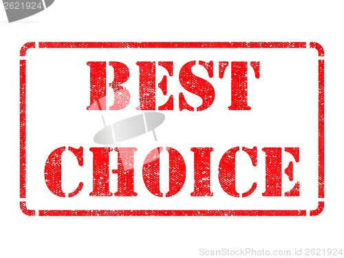 Image of Best Choice on Red Rubber Stamp.