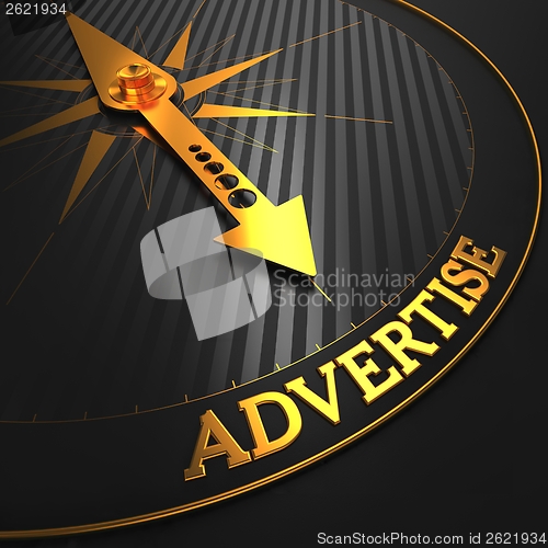 Image of Advertise on Black and Golden Compass.