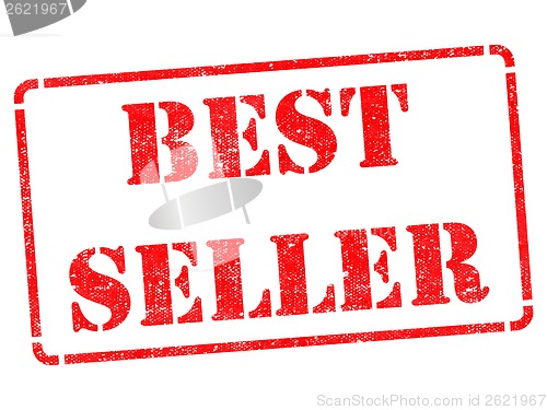 Image of Bestseller on Red Rubber Stamp.
