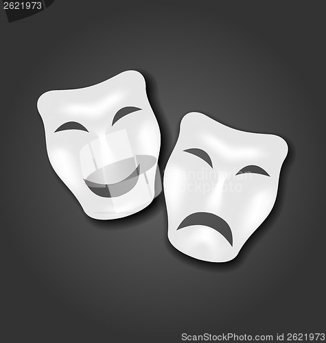 Image of Comedy and tragedy masks for Carnival or theatre